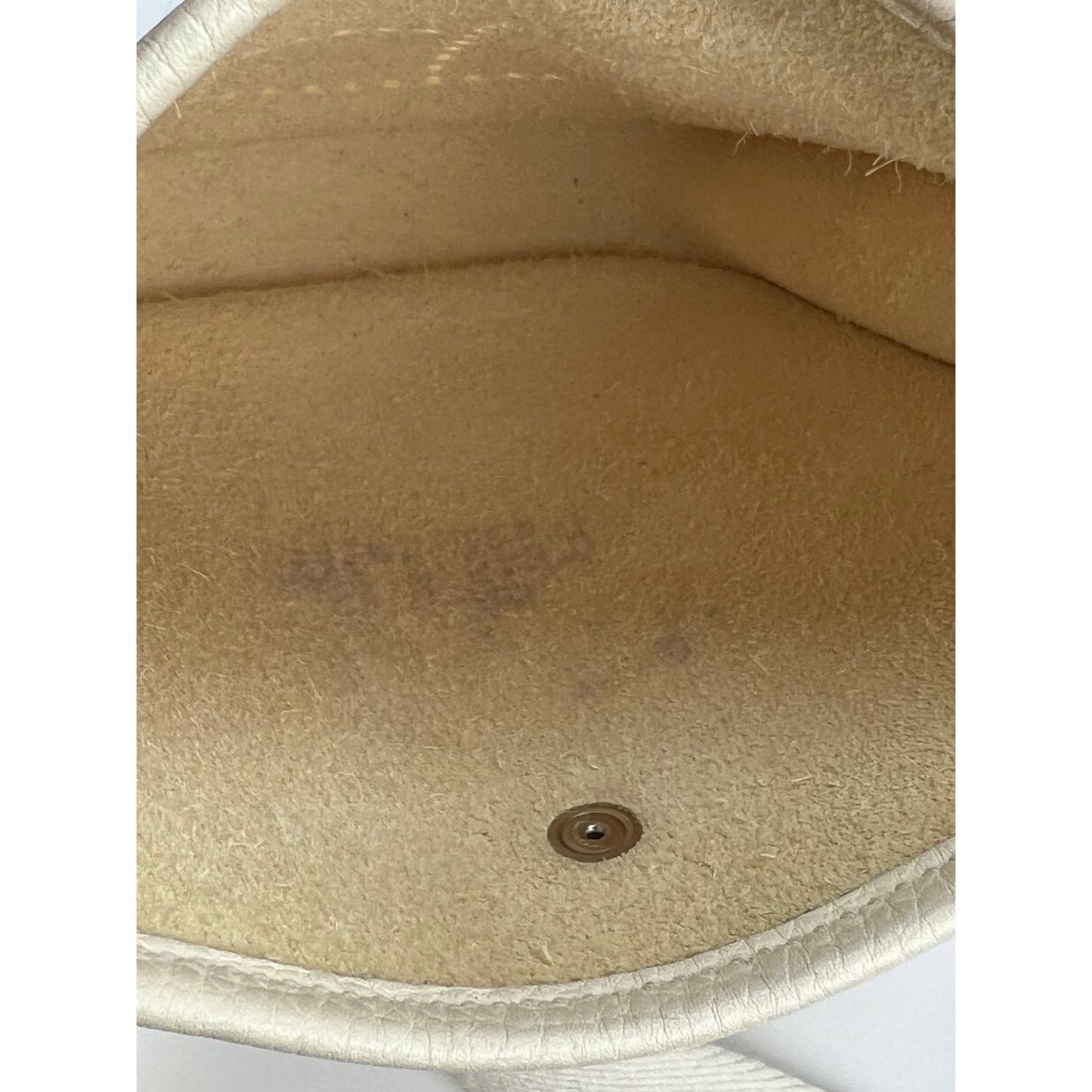 Hermes Taurillon Clemence evelyne TPM Nata White Crossbody Bag