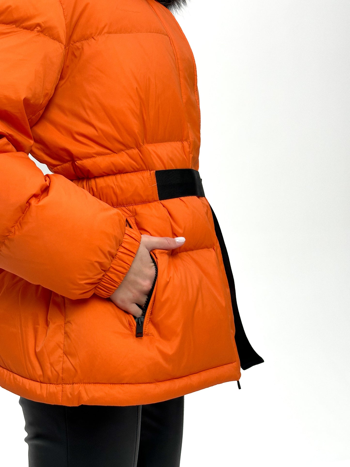 Veste en duvet de renard argenté véritable