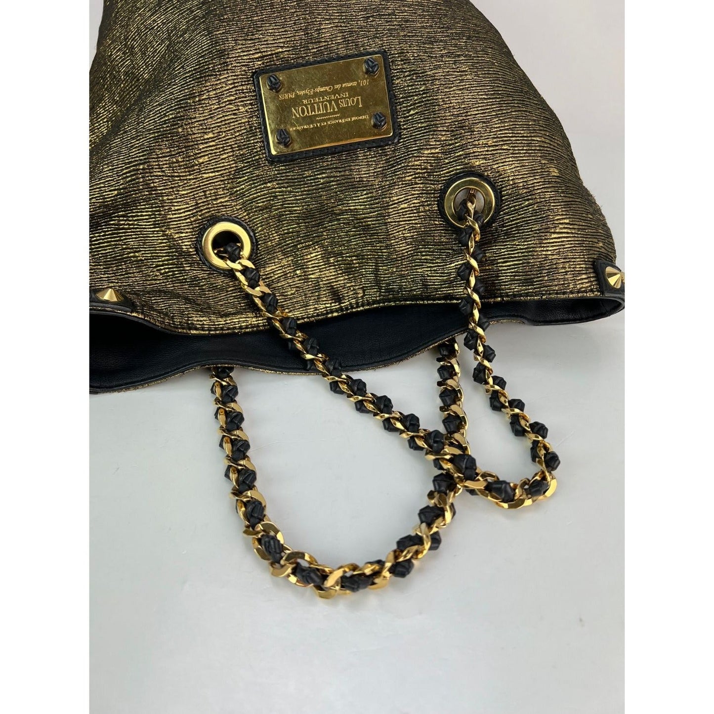 Louis Vuitton Metallic Jacquard double Jeu Soft Gold Tote