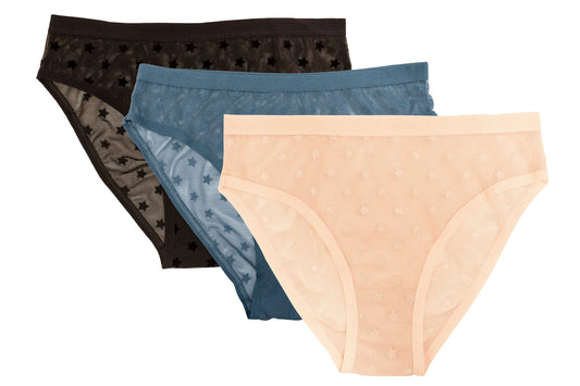 High Waist Mesh Bikini 3 Pack