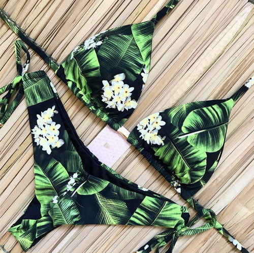 Printed Bikini Tied Swimsuit