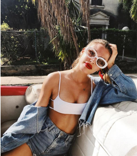 Swimsuit Sexy Solid Color High-Elastic Bikini Women Split Swimsuit