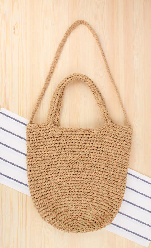 One Shoulder Woven Bag Bohemian Vacation Straw Bag