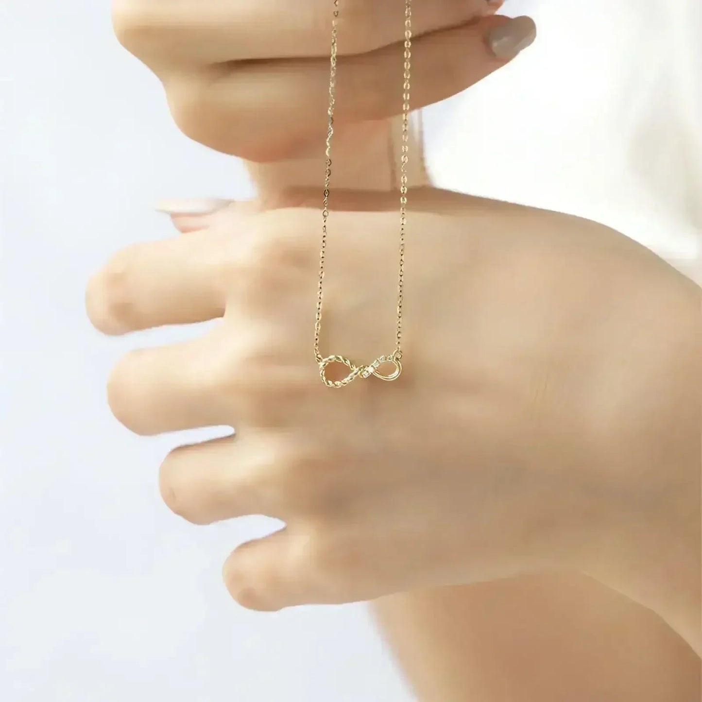 18K Gold Lock Necklace - Octagonal Gemstone Pendant - Adjustable Chain