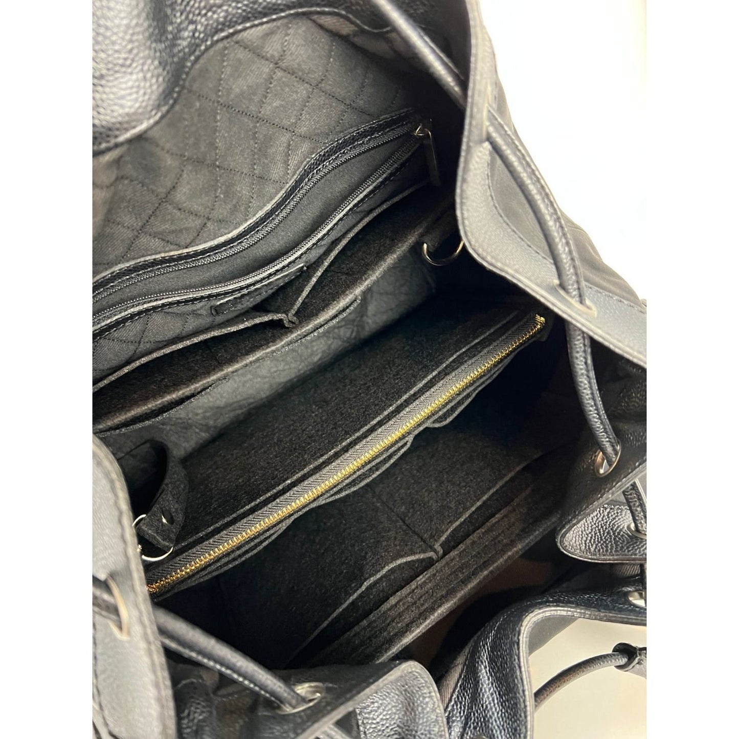 CHANEL Satin CC Large Black Bucket Shouler Bag