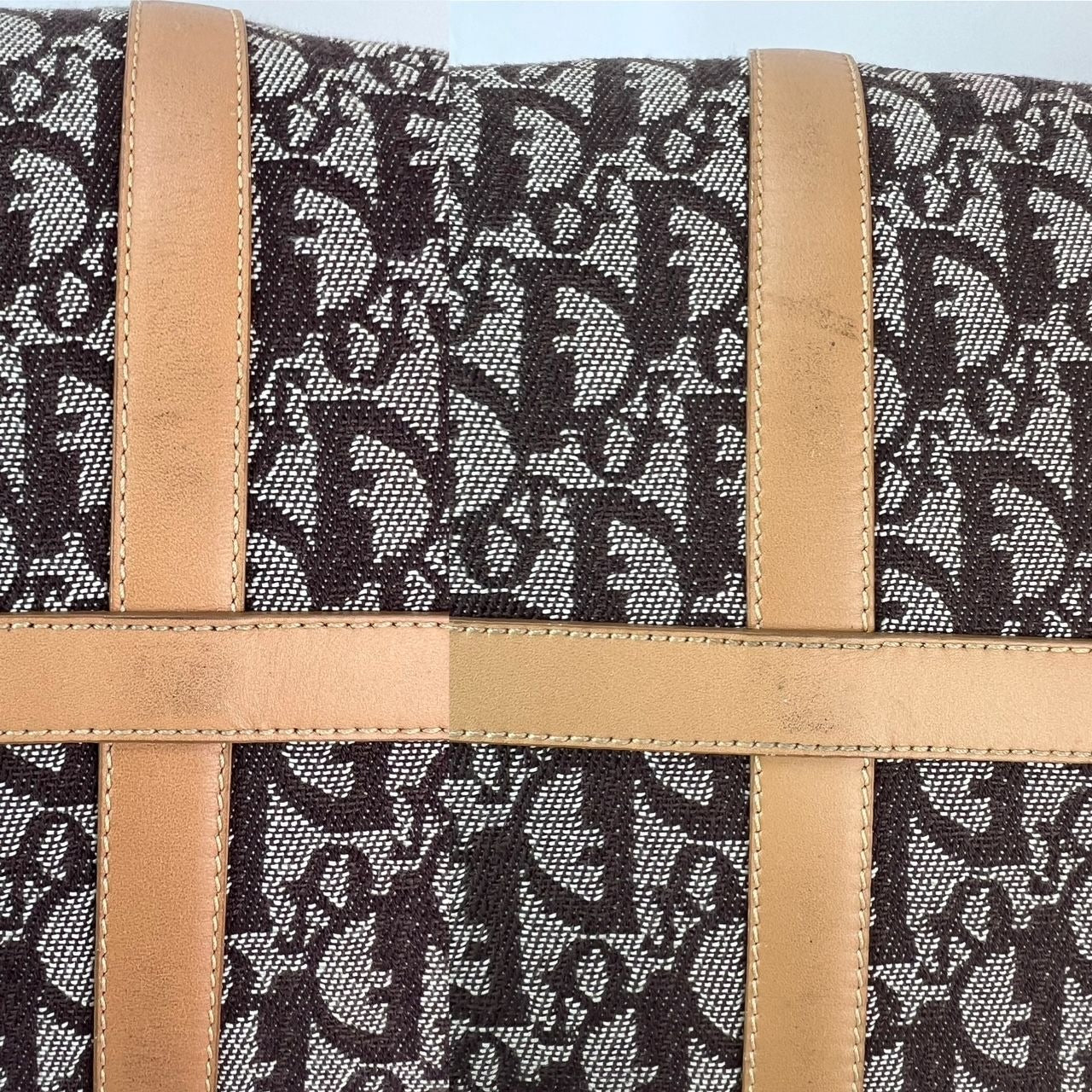 Christian Dior Vintage Trotter Diorissimo Medium Brown Boston Bag