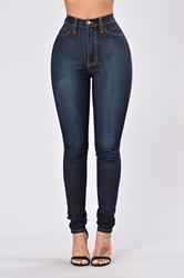 Pantalon slim taille haute extensible en denim pour l'automne et l'hiver