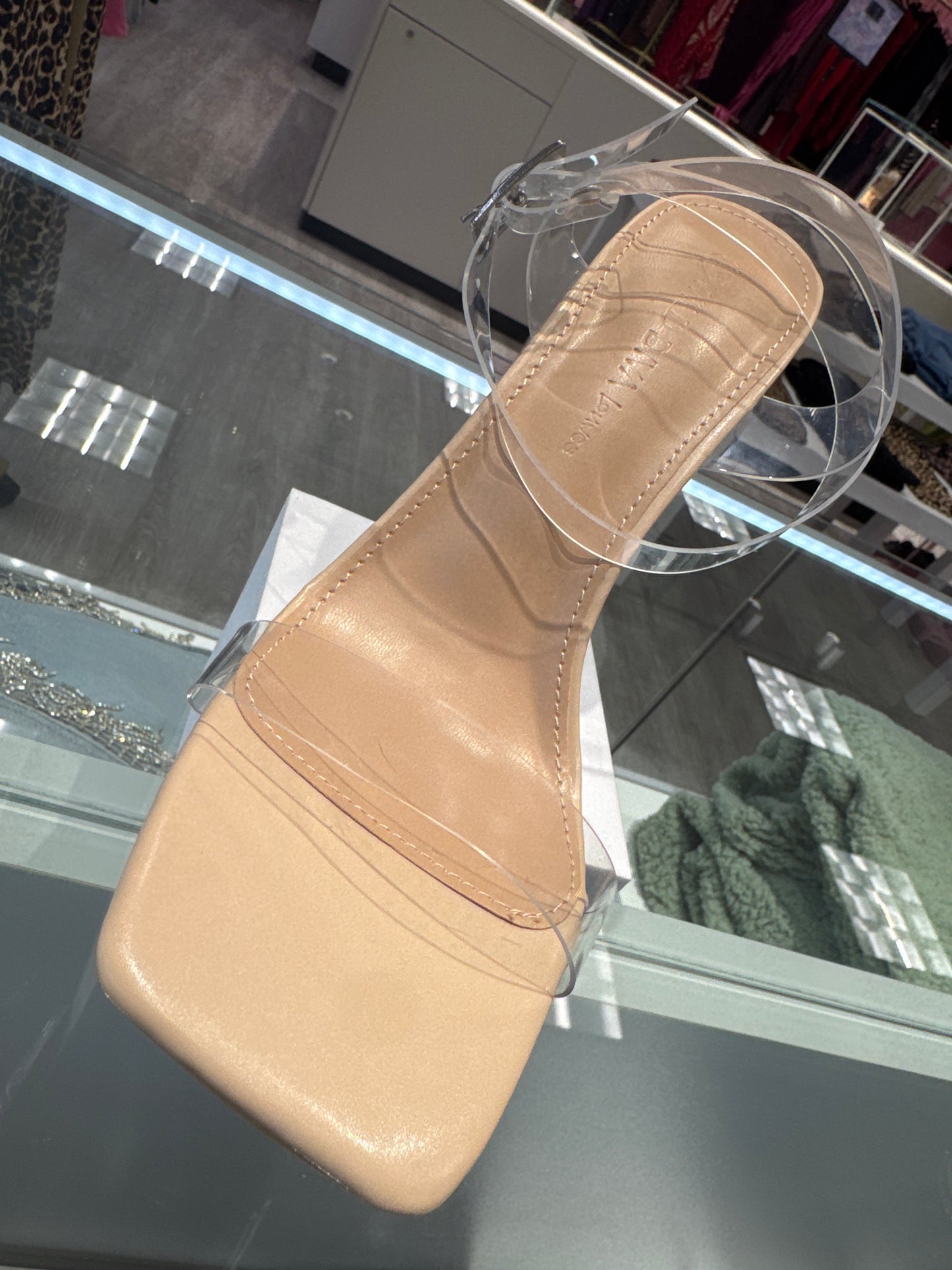 Basically Nude Clear Strap Block Heels – Comfortable & Stylish Footwear for Any Occasion