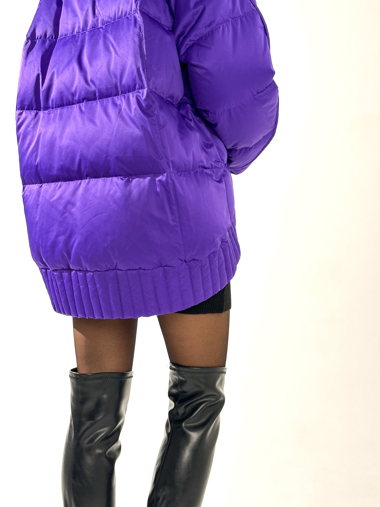 Manteau en duvet de renard argenté véritable de qualité supérieure