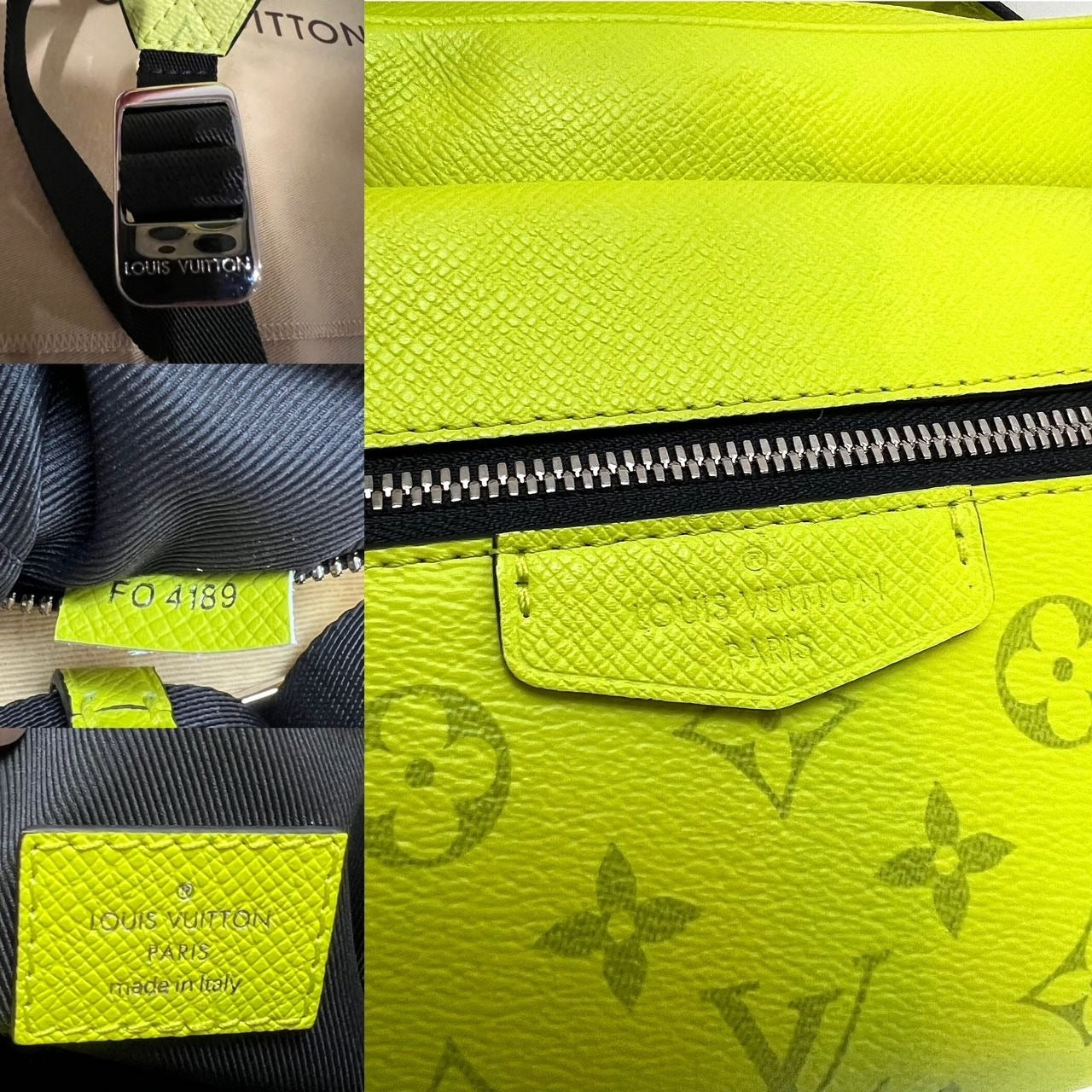 LOUIS VUITTON Taigarama Outdoor Messenger Yellow Bag