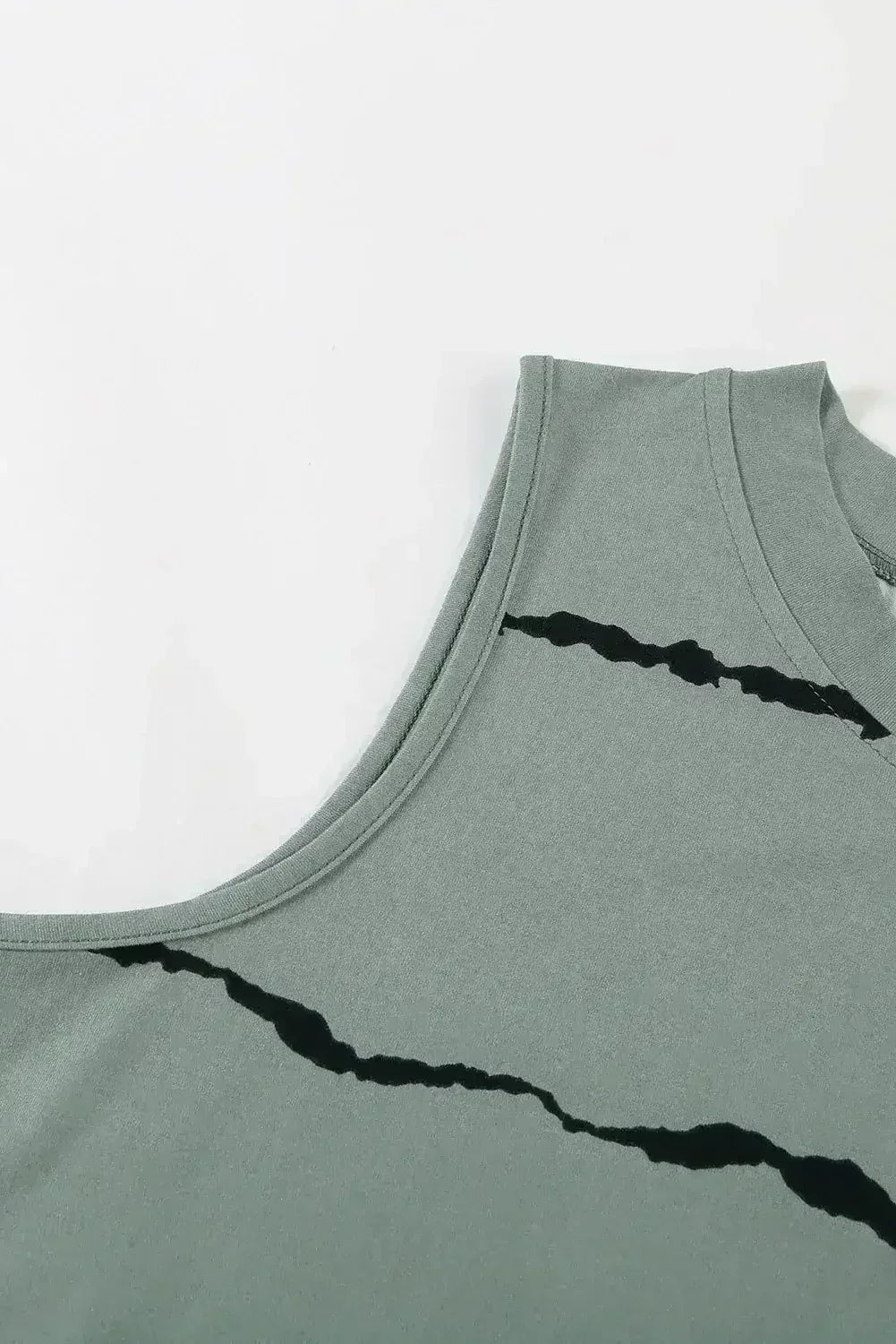 Apricot Allover Leopard Print Round Neck Tank Top