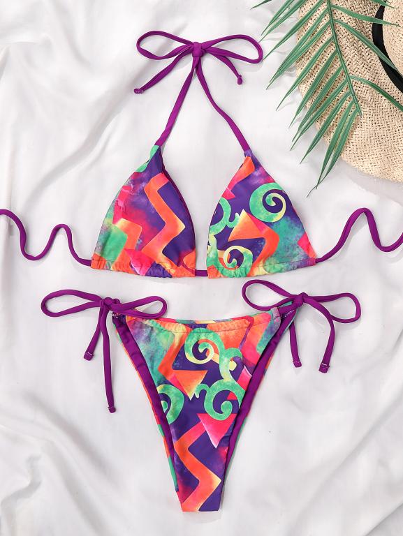 Halter Bikinis Triangle Swimsuit Women String Bathing Suits Thong Swimwear