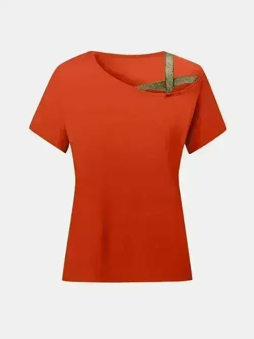 Asymmetrical Neck T-Shirt – Modern Basic with Edge