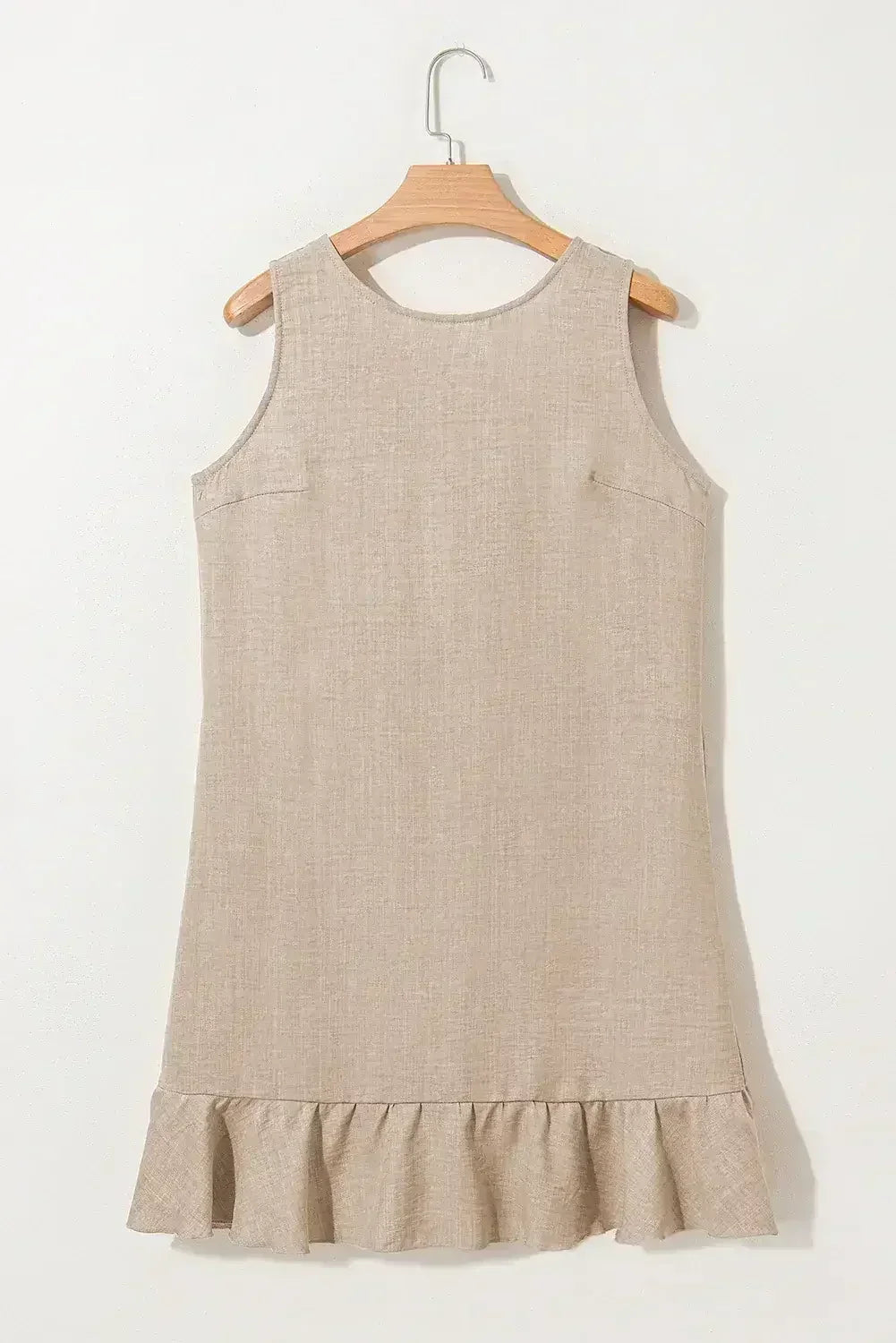 Ashleigh Blue Sleeveless Knot Backless Ruffle Hem Mini Dress