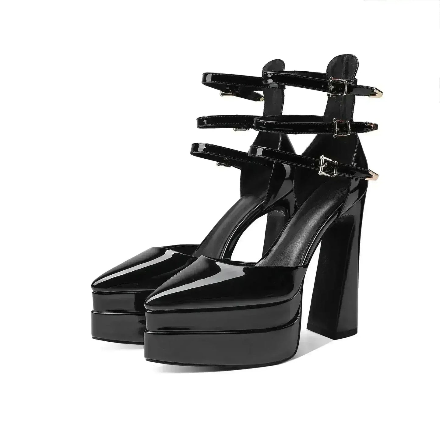 Pointed Toe High Heel Hollow Sandals - 14.5cm Platform Pumps | Femstylo