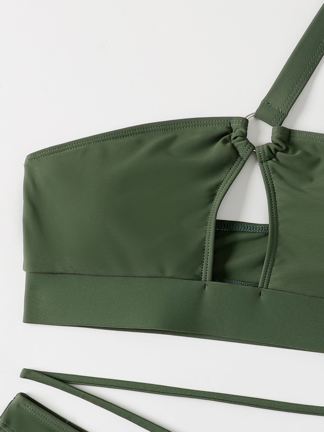 Swimsuit Bikini Swimsuit Ring One Shoulder Split Swimsuit Bikini