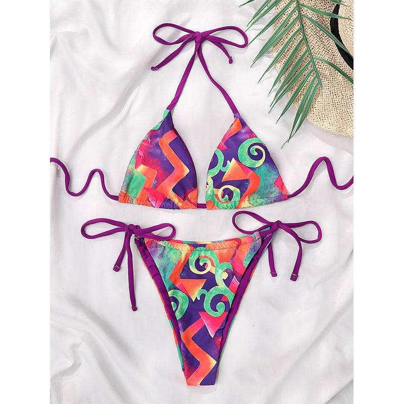 Halter Bikinis Triangle Swimsuit Women String Bathing Suits Thong Swimwear