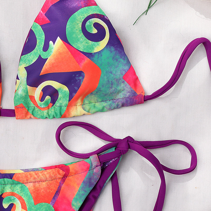 Halter Bikinis Triangle Swimsuit Women String Bathing Suits Thong Swimwear