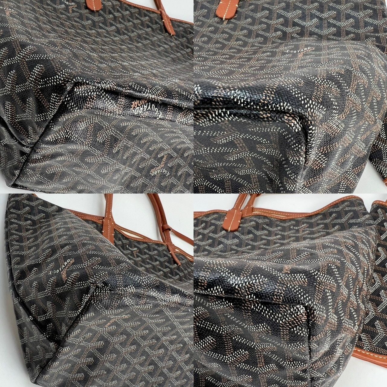 GOYARD St. Louis Goyardine PM Black Tote Bag