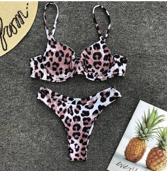 Women Seperated Swimwear Printing Bikini