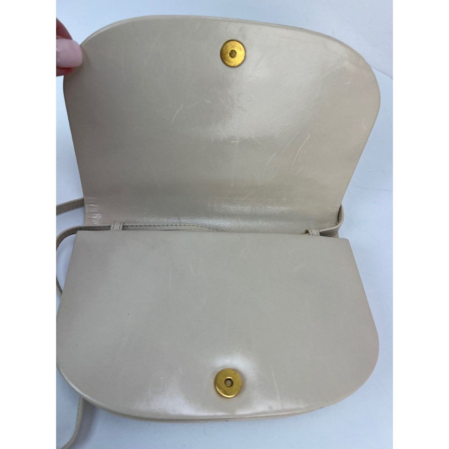 Bottega Veneta Intreciato white leather Shoulder Clutch Bag