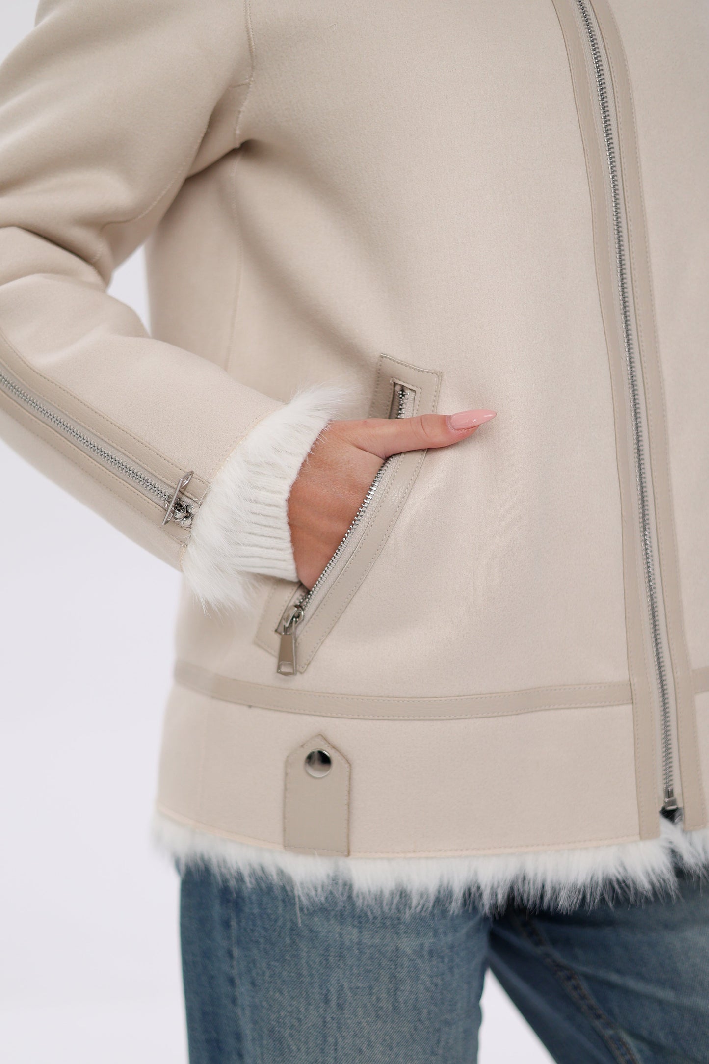 ⇆ Reversible Hooded Wool Blend Jacket