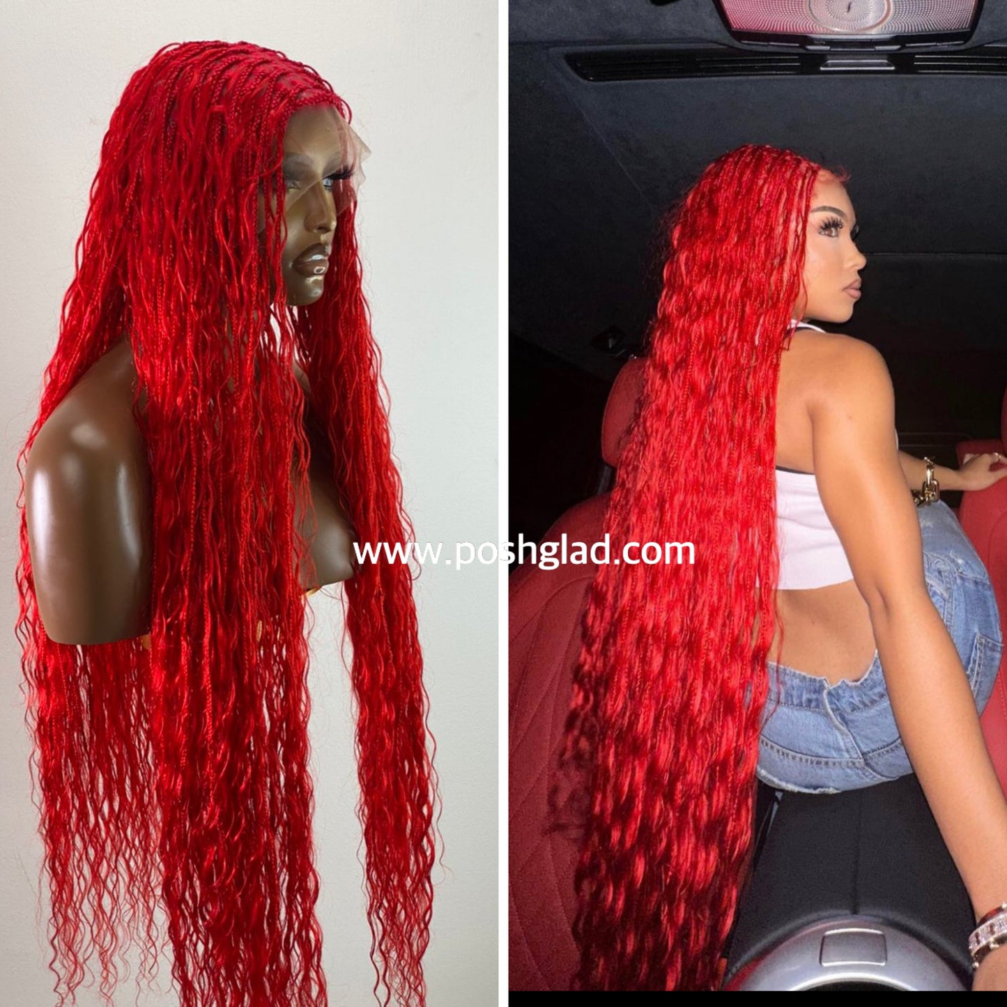 Bohemian Knotless - TARA RED (100% Human Hair)