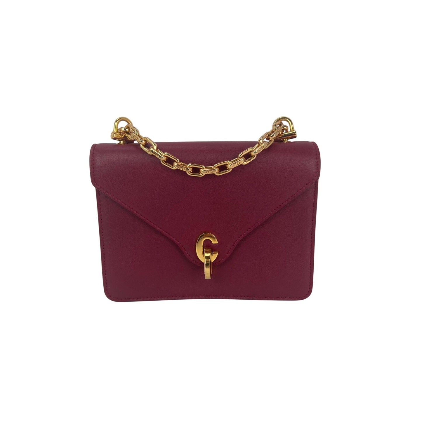 Sac bandoulière Christian Dior C'est Dior Mini Flap en cuir bordeaux