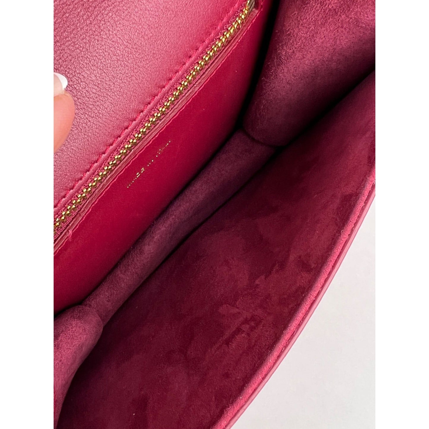 Sac bandoulière Christian Dior C'est Dior Mini Flap en cuir bordeaux