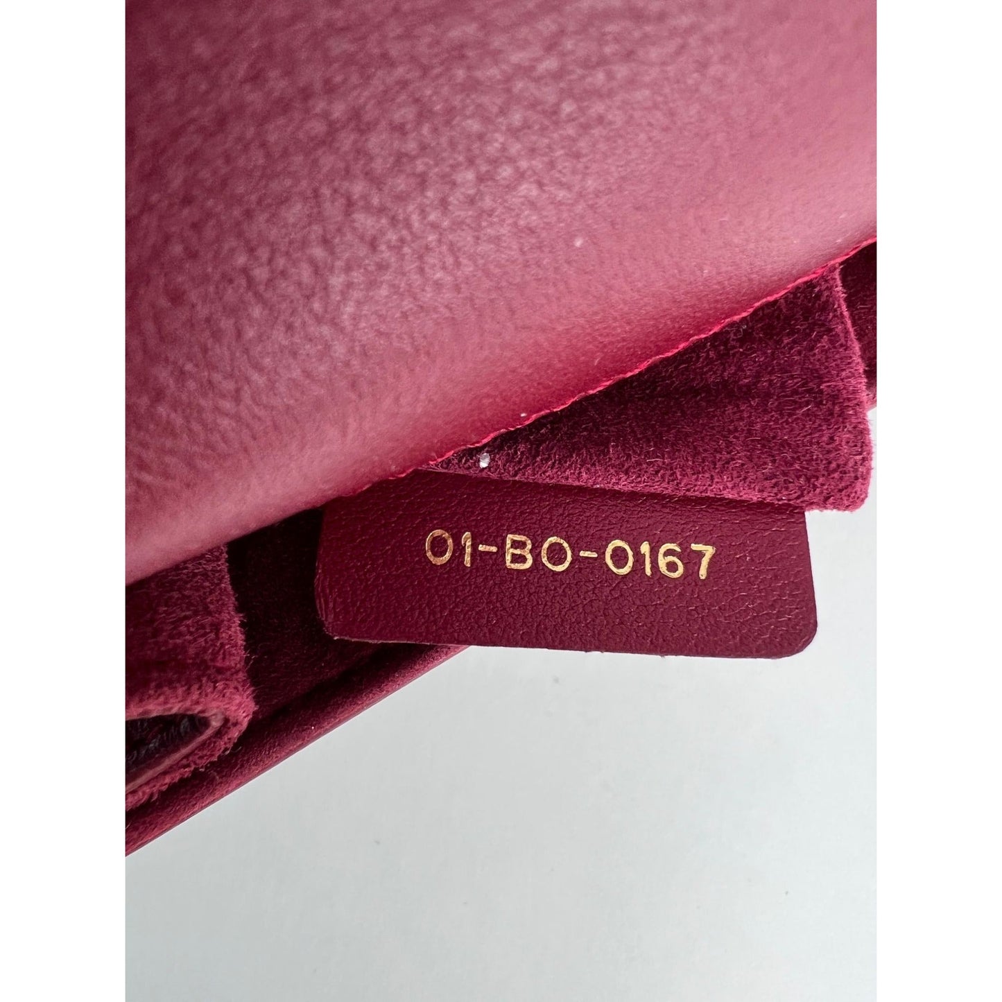 Sac bandoulière Christian Dior C'est Dior Mini Flap en cuir bordeaux