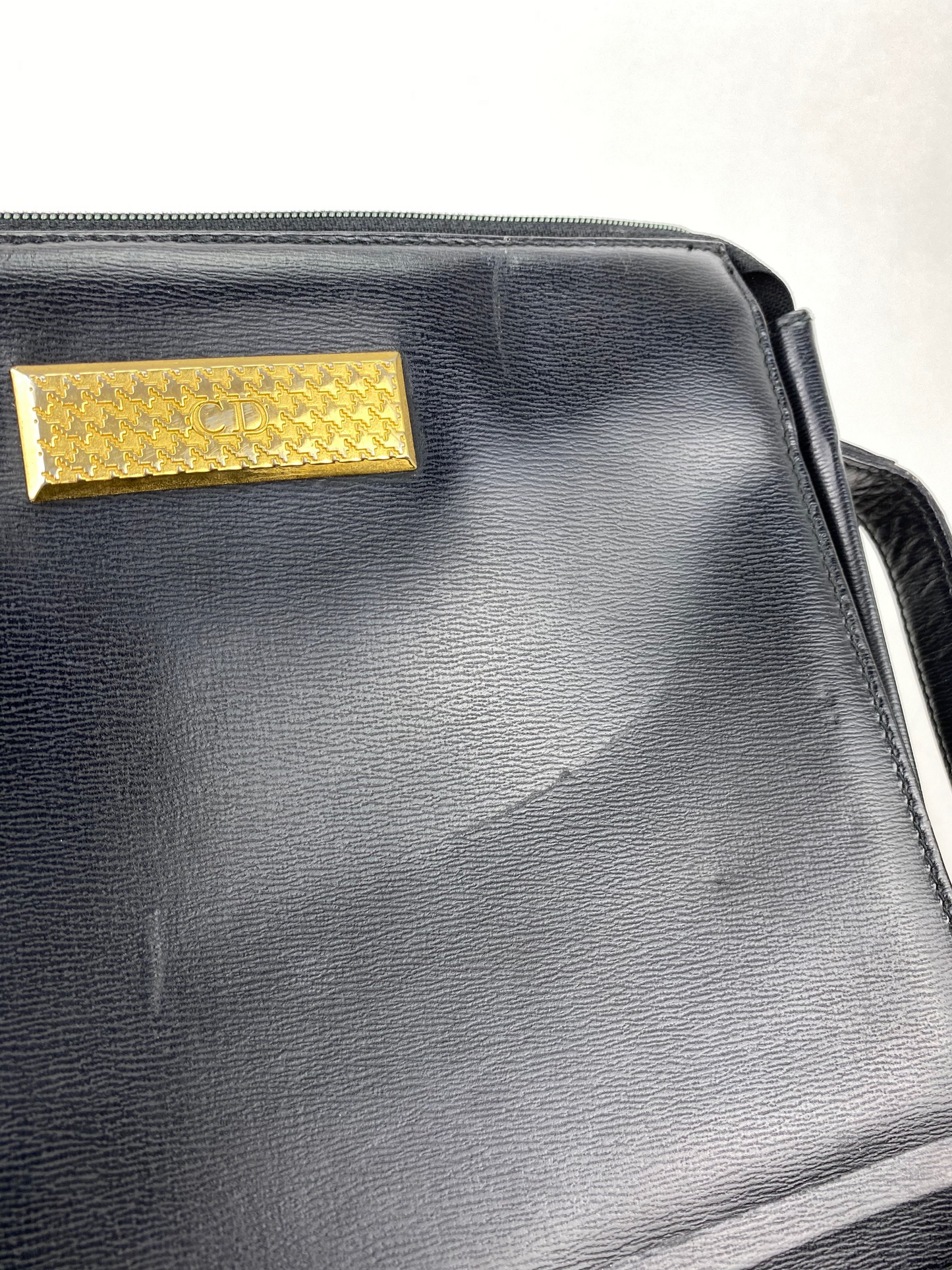 Sac bandoulière réglable en cuir noir CHRISTIAN DIOR Authentique d'occasion