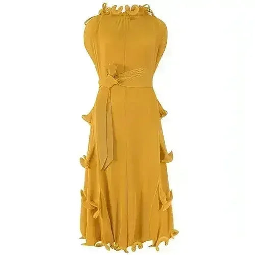 A1. Autumn Short Sleeve Pleated Design Affordable Luxury Fashion