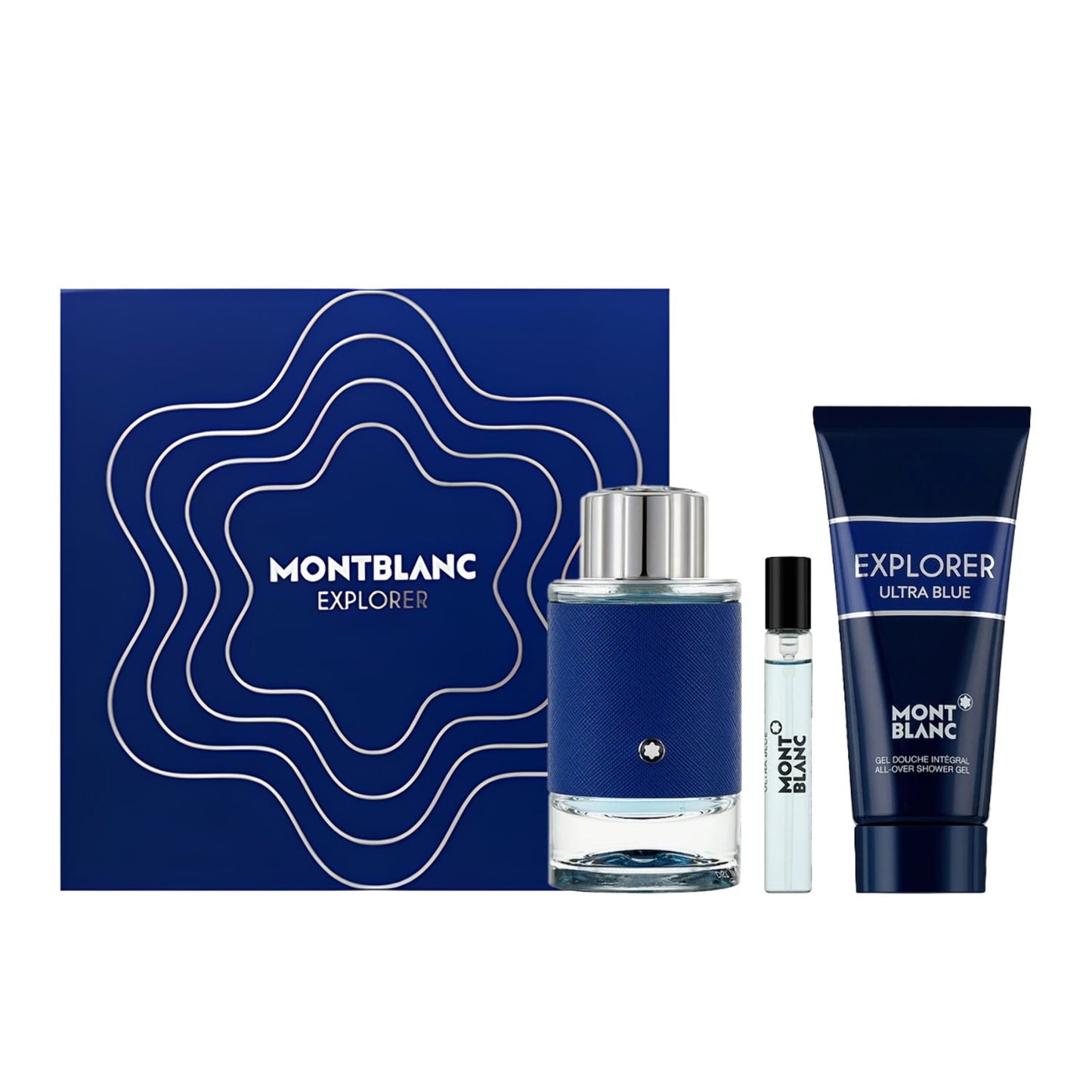 MONTBLANC Explorer Ultra Blue Men Gift Set, Includes: 3.3 Oz EDP, Mini EDP & Gel