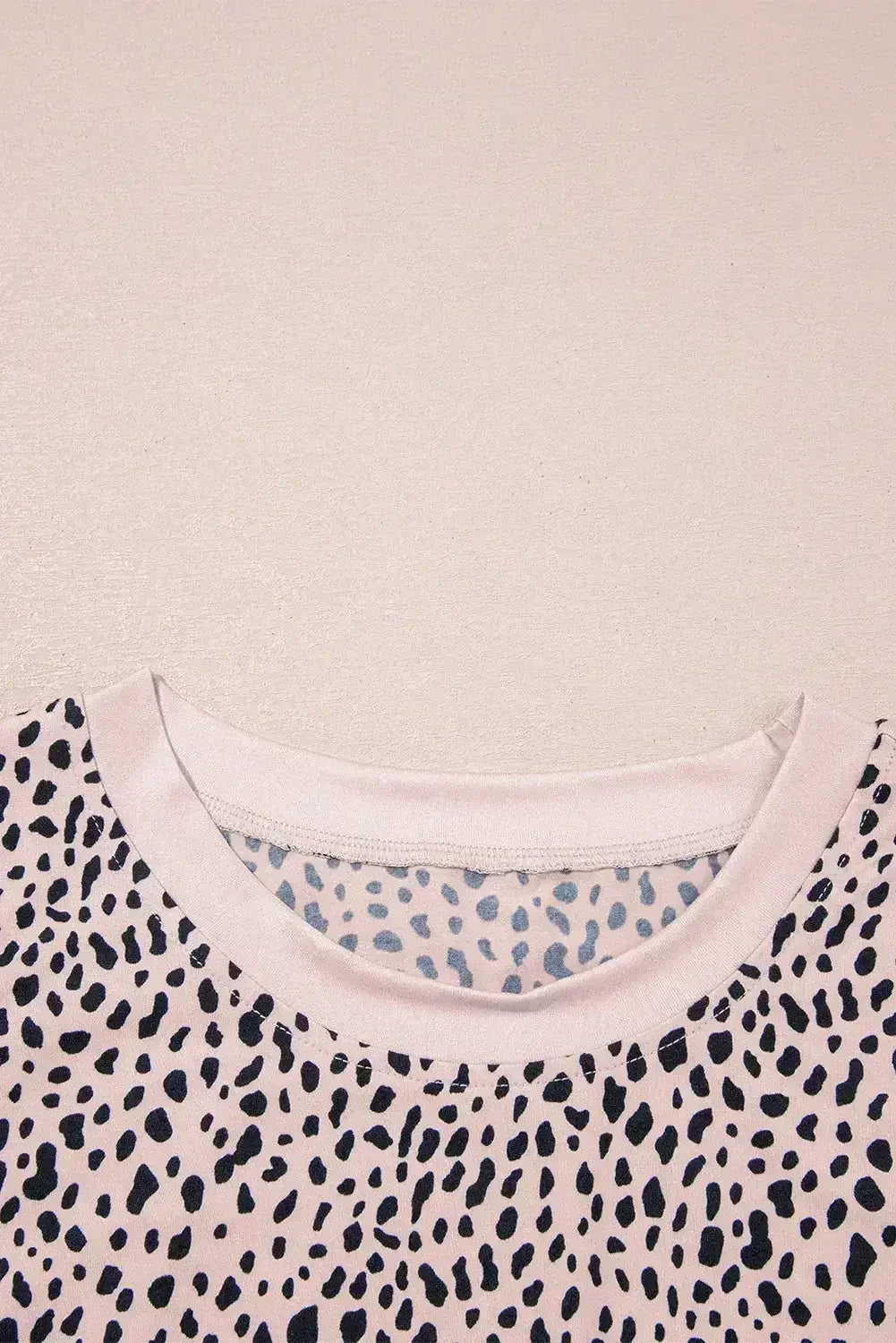 Apricot Allover Leopard Print Round Neck Tank Top