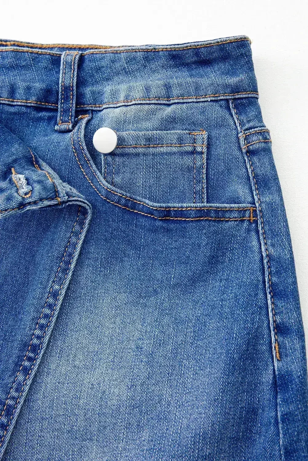 Ashleigh Blue Wrapped Crossed Waist Denim Mini Skirt