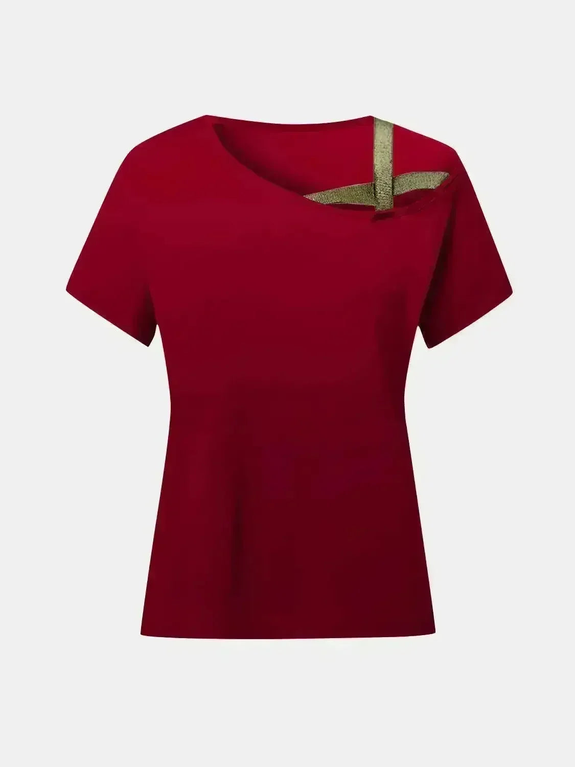 Asymmetrical Neck T-Shirt – Modern Basic with Edge