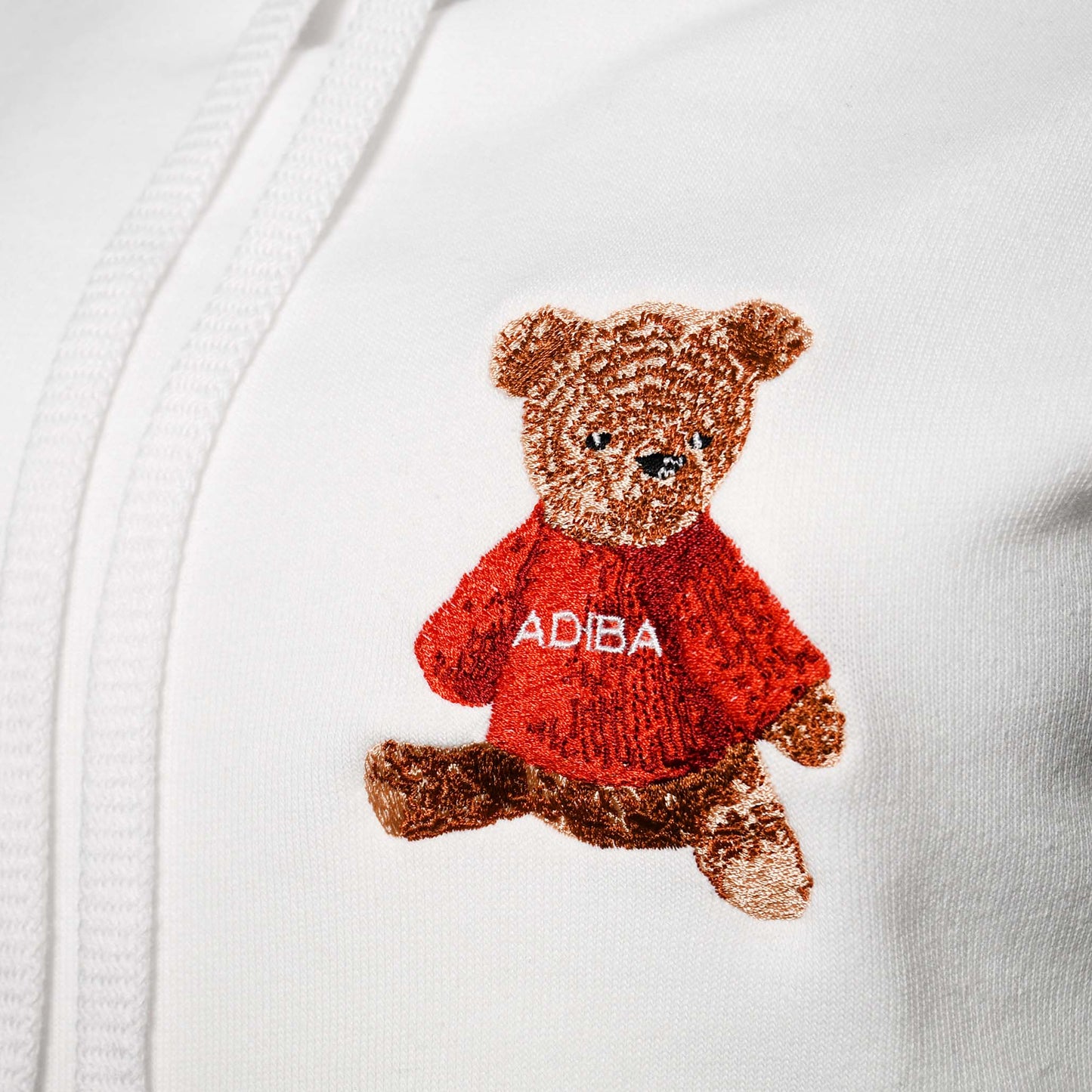 ADIBA Embroidered Bear Hoodie Sweater