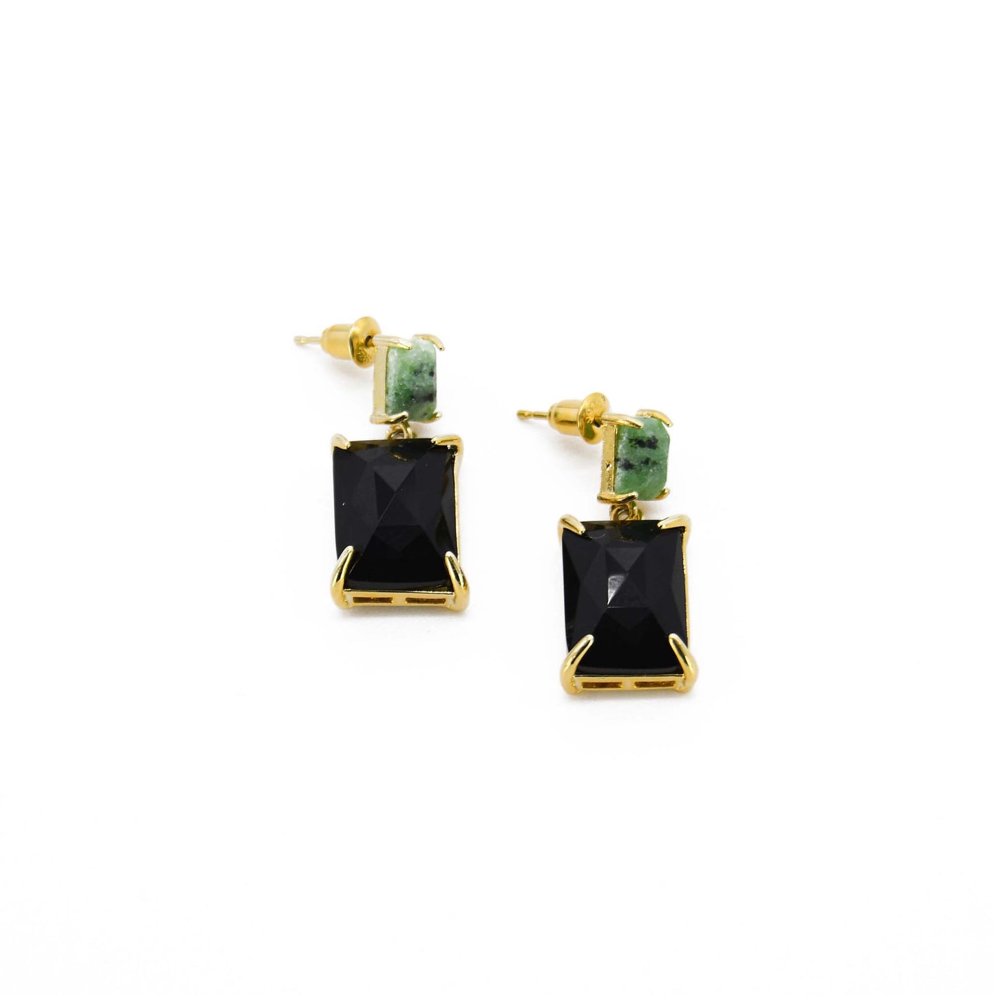Jet Black Gemstone Earring