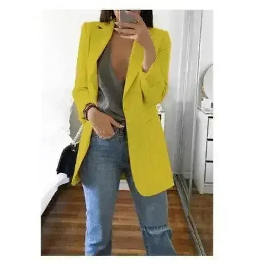 Autumn Women Casual Slim Blazers Suit Jacket Fashion Lady Office Suit