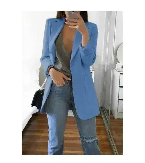 Autumn Women Casual Slim Blazers Suit Jacket Fashion Lady Office Suit
