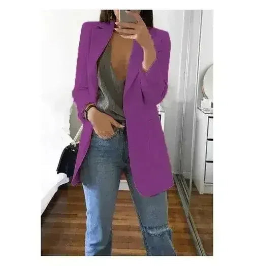 Autumn Women Casual Slim Blazers Suit Jacket Fashion Lady Office Suit