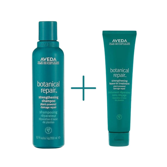 Aveda Botanical Repair Shampoo for Damaged Hair 200 ml &  Botanical Repair Leave-in Hair Repair and Conditioner 100 ml