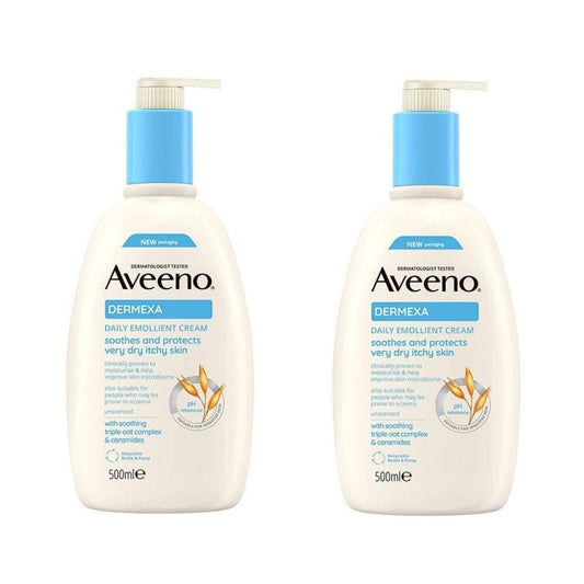 Crème émolliente quotidienne Aveeno Dermexa 500 ml - Lot de 2