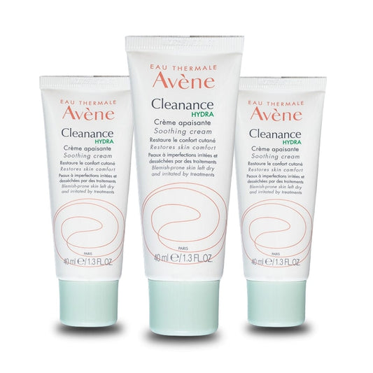 Avene Cleanance Hydra Cream 40 ml Moisturizing Cream -3 Pack