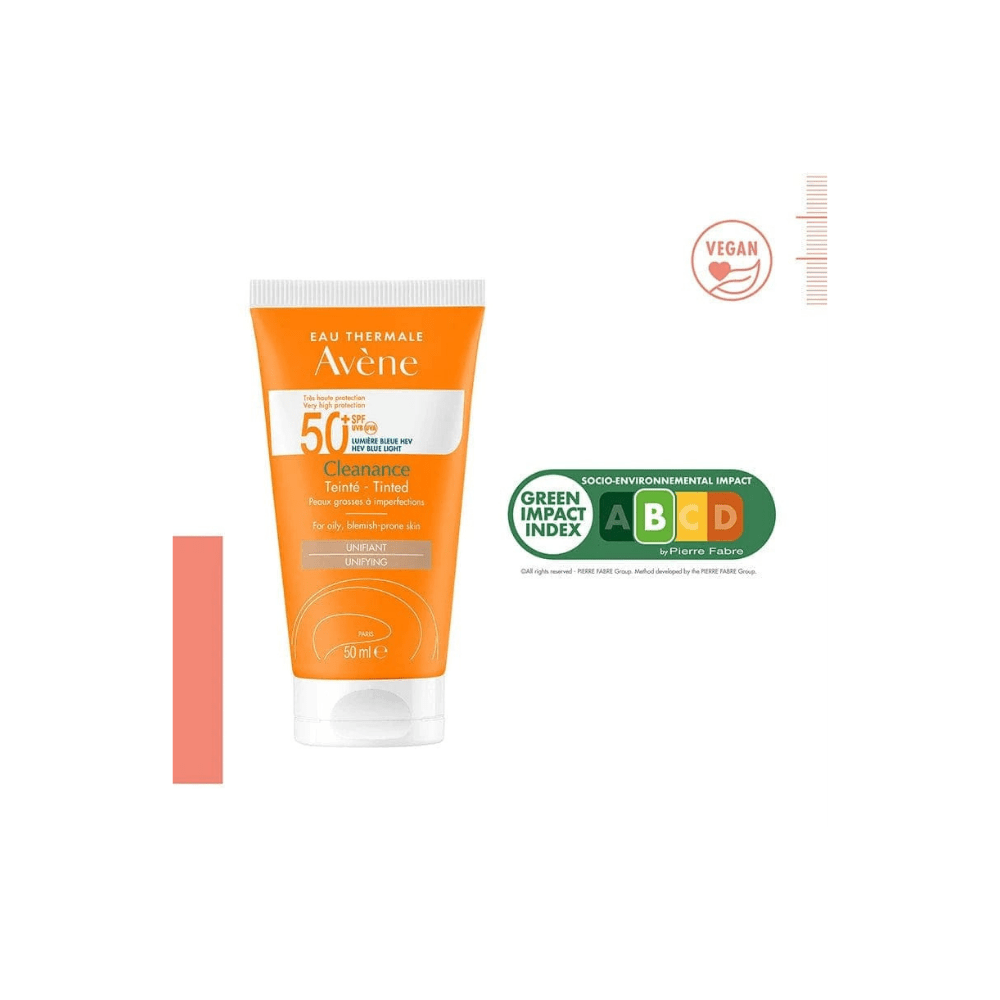 Avene Cleanance Solaire Tinted Spf 50 50 ml Tinted Sunscreen for Oily Skin