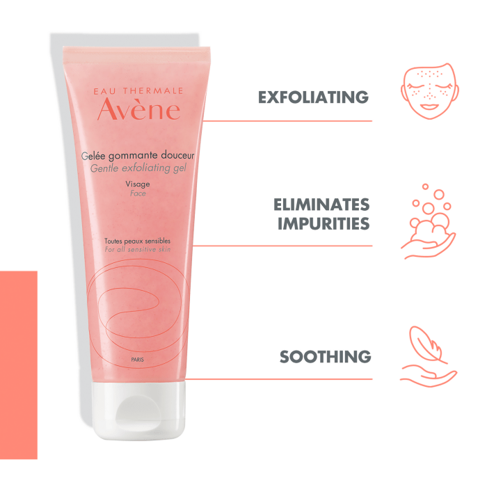 Avene Gentle Exfoliating Gel 75 ml -2 Pack