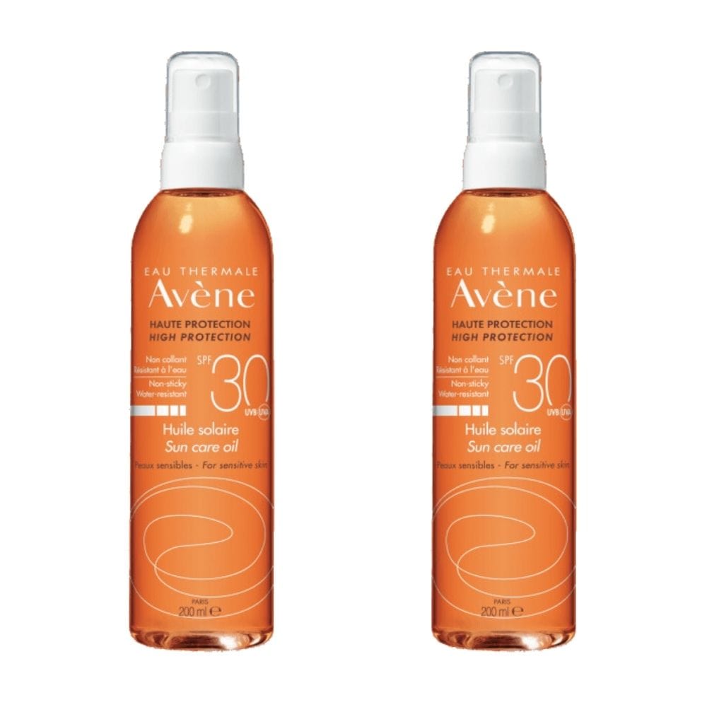 Avene Huile Solaire Sun Care Oil Spf 30 200 ml Tanning Oil -2 Pack