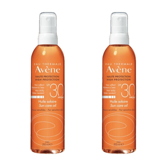 Avene Huile Solaire Sun Care Oil Spf 30 200 ml Tanning Oil -2 Pack