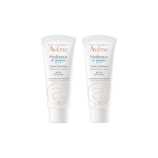 Avène Hydrance Crème Hydratante Riche UV SPF 30 40 ml Lot de 2