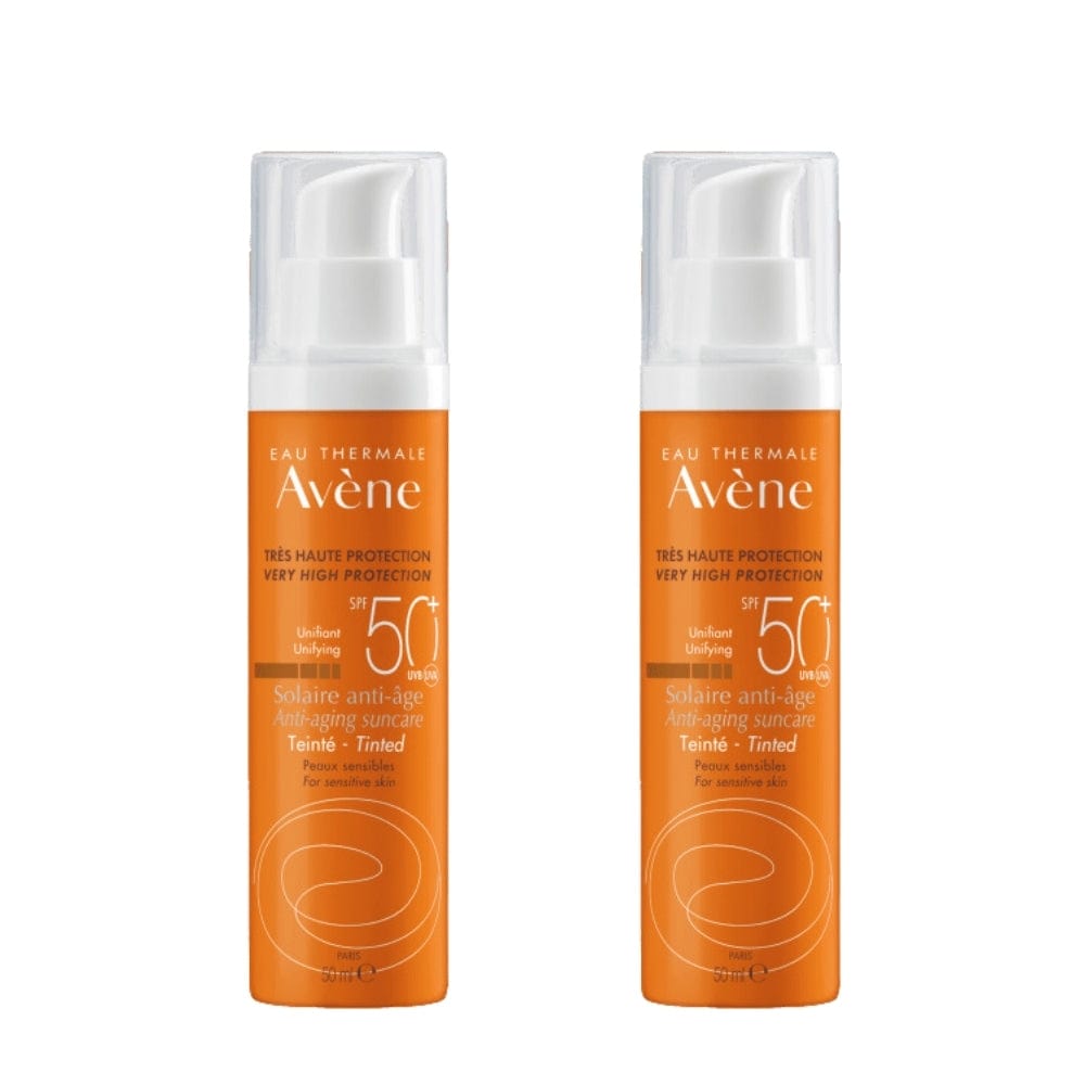 Avène Solaire Anti-âge SPF50 Crème Solaire Teintée Anti-Âge 50 ml - Lot de 2